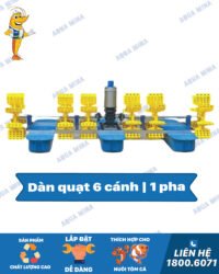 Bộ 3 phao thuyền + 6 cánh quạt + mô tơ 3hp, điện 1 pha, hàng Việt Nam