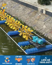 Dàn quạt nuôi tôm đủ bộ 10 cánh quạt kèm motor 2hp