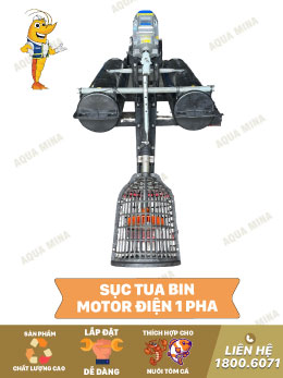 Sục Tua Bin Aqua Mina Motor điện 1 Pha