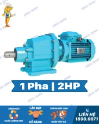 Mô tơ giảm tốc HKN, 2Hp, điện 1 pha, 95 vòng/phút