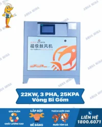 Máy Thổi Khí Turbo 22kW-25kpa-3 pha | Vòng Bi Gốm