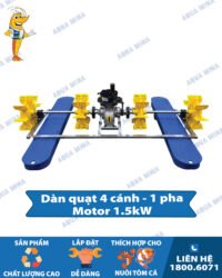 Dàn quạt biến tần oxy inox 304 motor 1.5kw 4 cánh | Điện 1 pha