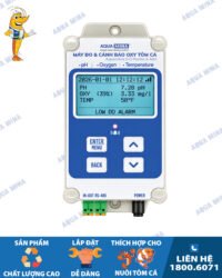 Máy đo và cảnh báo oxy tôm cá AQUA-DO300C | Giám sát Oxy hoà tan - pH - nhiệt độ nước 24/7